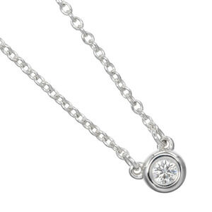 Tiffany Co By the Yard Necklace Sterling Silver Diamond